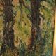 Original Mid Century Swedish Oil on Panel – “Textured Forest” by Stig Allan