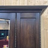 English oak wardrobe from the beginning of the 20th century - Dismantable into 3 parts