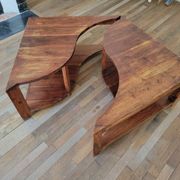 Design coffee table in 2 parts from around 1970.