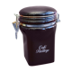 Ceramic coffee pot with black and gold waterproof closure lid