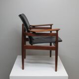 Finn Juhl model 192 in Teak, leather for France & Daverkosen