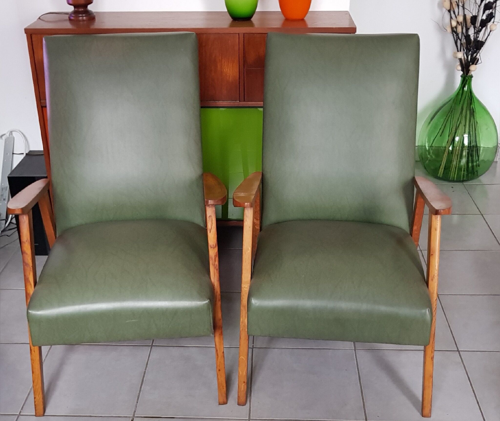 Armchairs Scandinavian 1960 circa