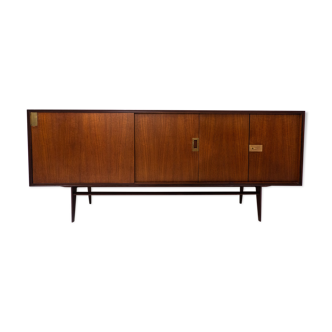 Mid century modern sideboard in wood and brass