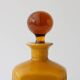 Vintage Mustard Opaline Glass Bottle from Marinha Grande, 1960's