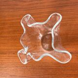 Vintage Scandinavian art glass bowl by Magnor, 1970s.