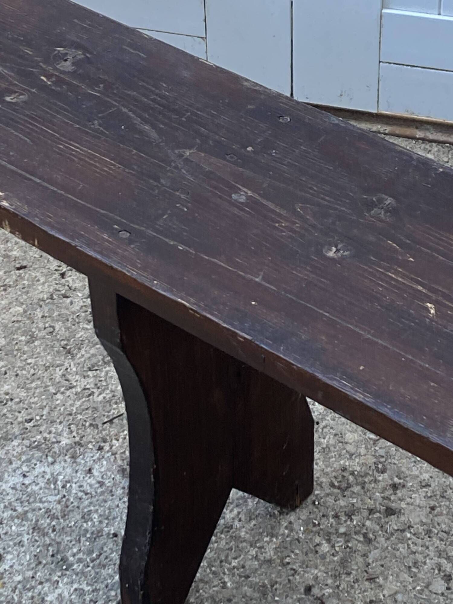 300cm solid wood farm bench for rustic farmhouse table 1950