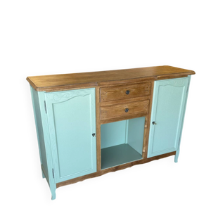 Buffet vintage bois et - sauge