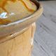 Old yellow ochre glazed terracotta terrine | Rustic pottery