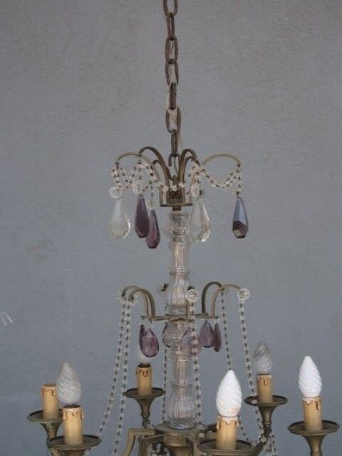 Pampille bronze chandelier and charm