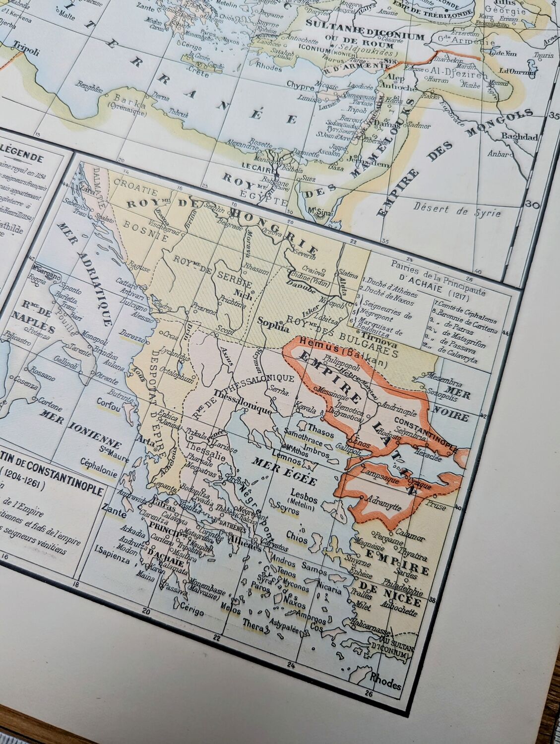 Printed in 1900, Europe in 1270. Original Authentic Vintage.