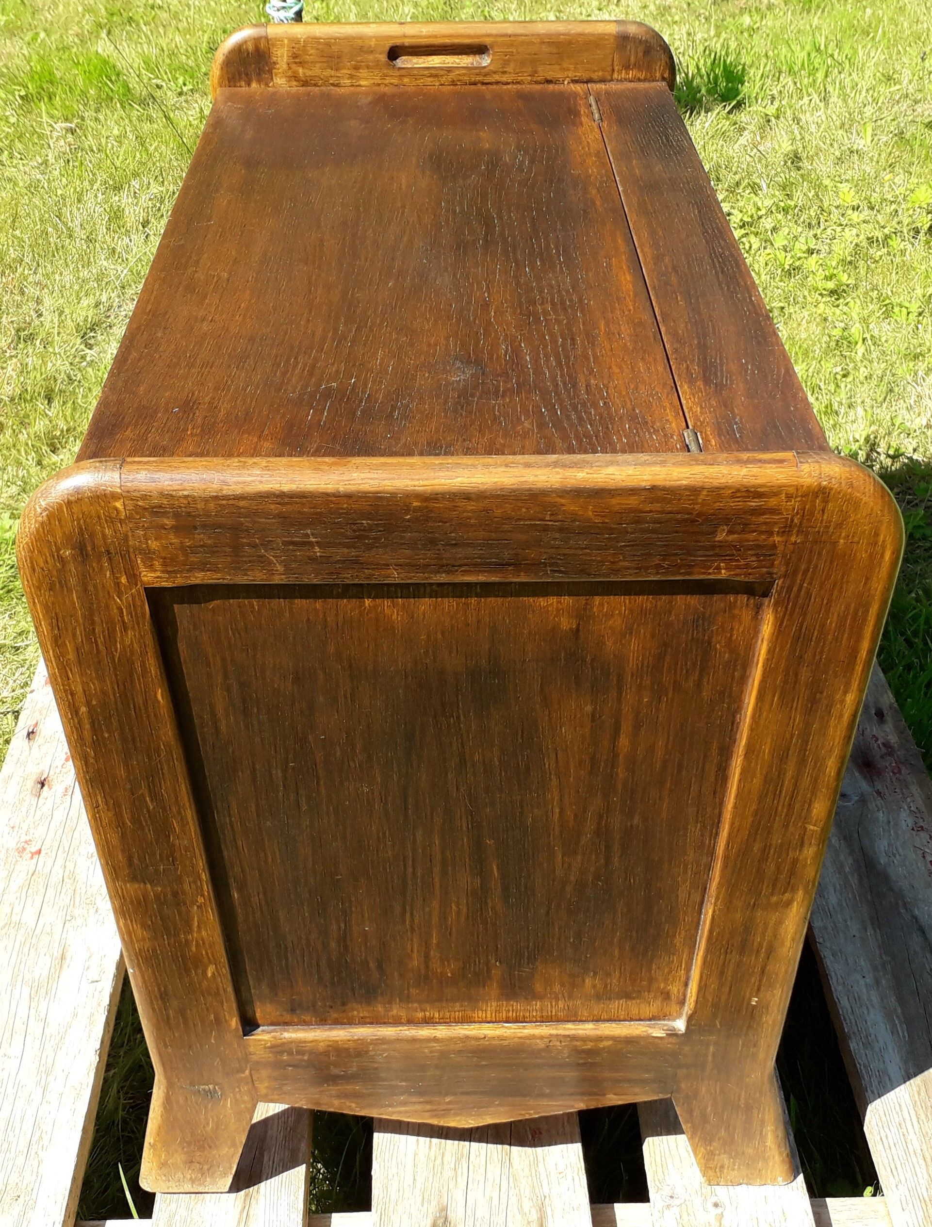 Solid oak chest
