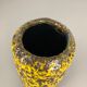 Pottery Super Yellow Color Fat Lava Multi-Color Vase Scheurich WGP, 1970s