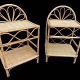 Rattan bedside table from the 70s Italy