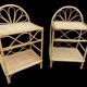 Rattan bedside table from the 70s Italy