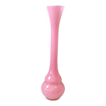 Vase soliflore en pâte de verre rose