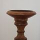 Turned and carved wooden candlestick with foliage decoration – H 20 cm