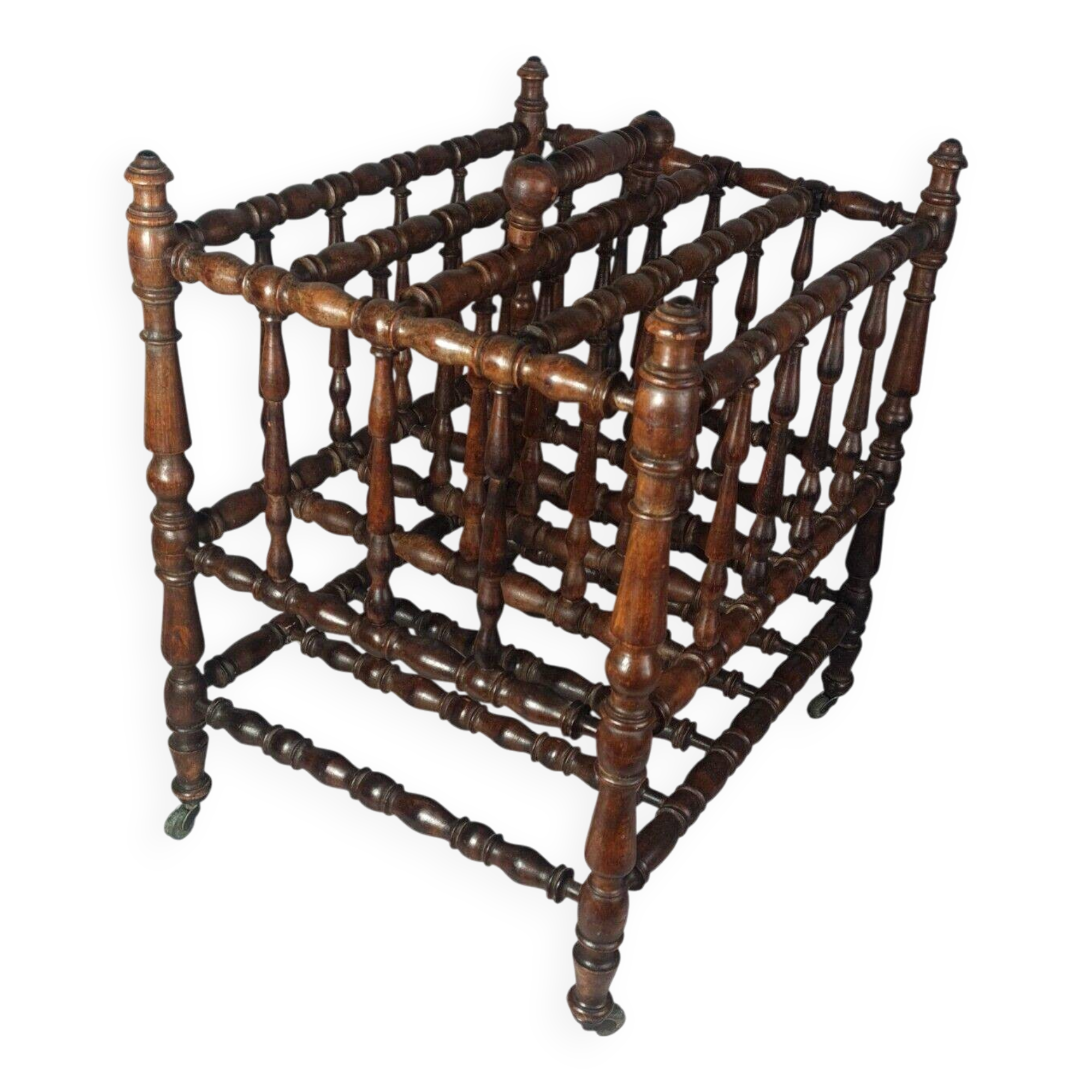 Napoleon III turned wood magazine or music sheet rack B848