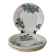Set of 5 flat plates in terre de fer salins 19th century