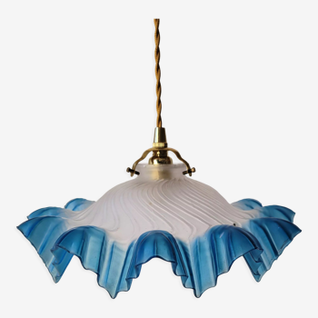 Suspension en opaline bleue