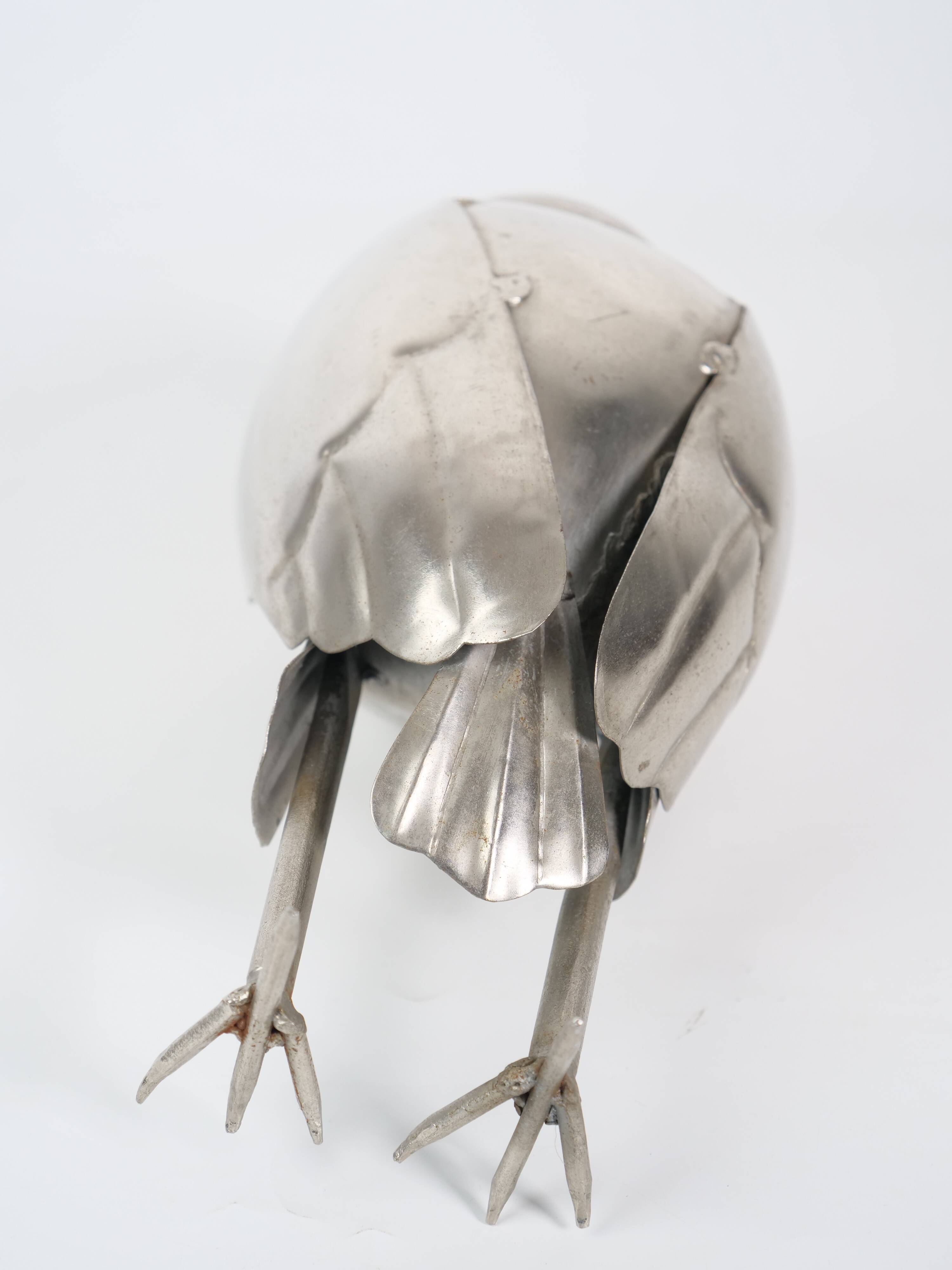 Brutalist sculpture decorative owl folk art