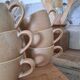 Vintage village stoneware mugs