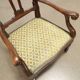 Antique Directoire armchair in fabric, Italy, late 19th century.