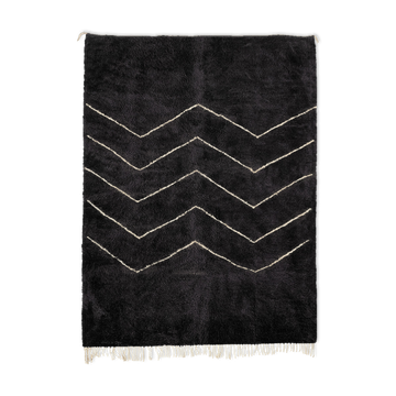 Modern Moroccan carpet black