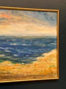 Original Swedish Oil on Canvas – “Landscape” by Lalla Blecher – Signed – Vintage & Framed