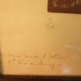 Two engravings signed and autographed by the hand of OLIÉ Fernand