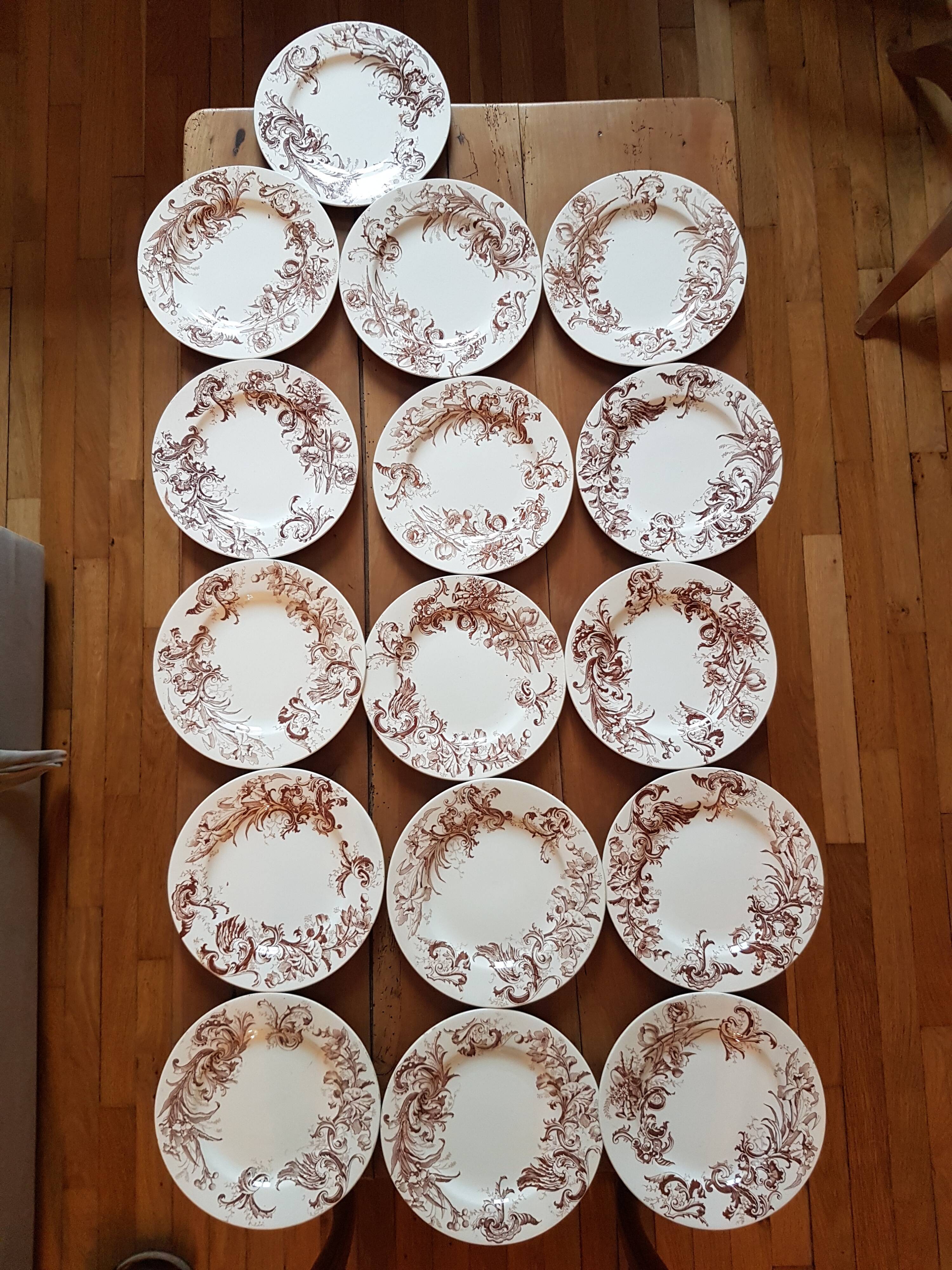 16 Luneville dessert plates