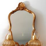 Amber vintage hand lamp