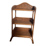 Rattan and cane shelf