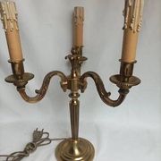 Antique 3-light table lamp in bronze in the Louis XVI style - 2 kg
