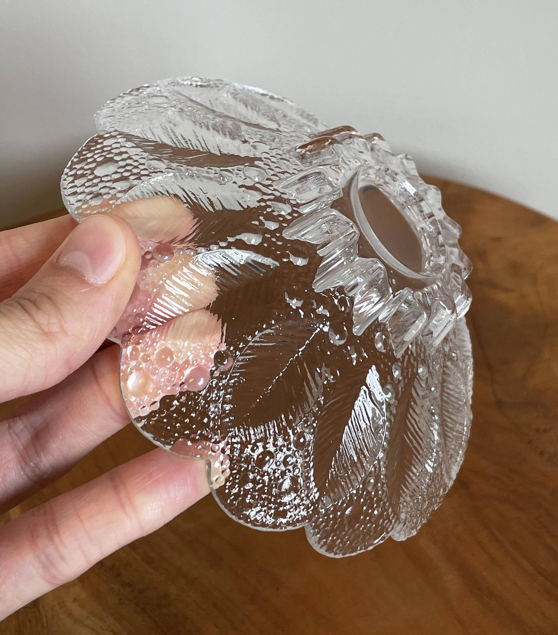 Lausitzer Glaswerke, East German (GDR) Crystal Glass Serving Bowl, Medea Design by R. Koschnick