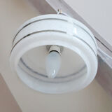 White clichy glass hanging lamp