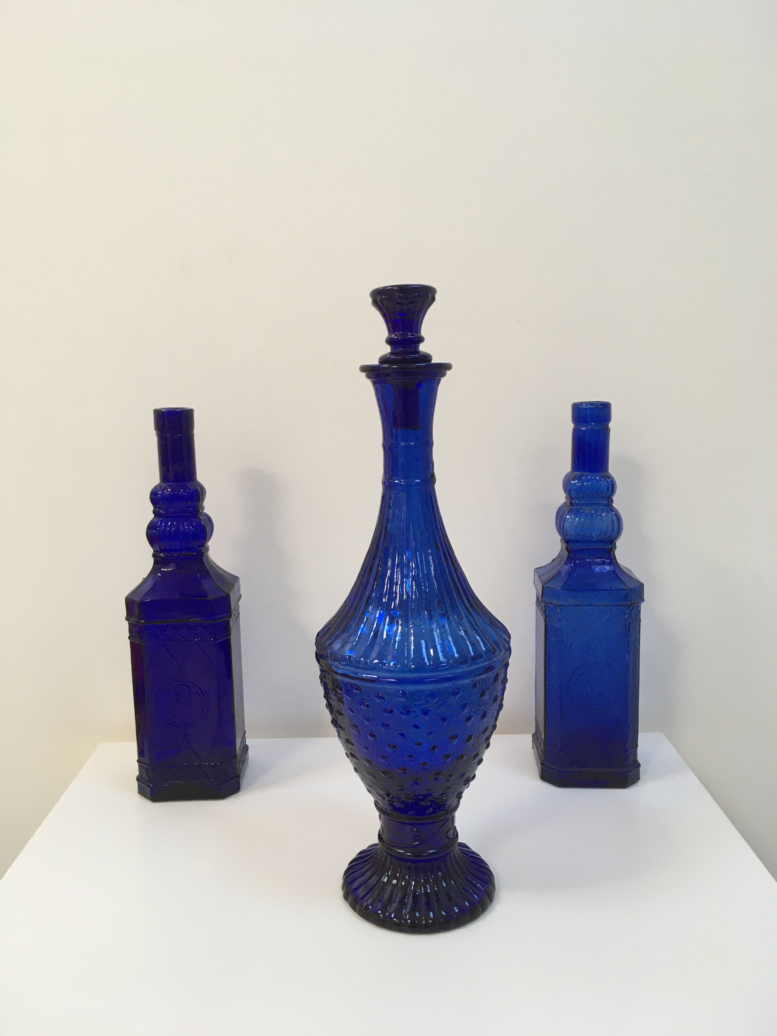 Cobalt blue glass Empoli style carafe