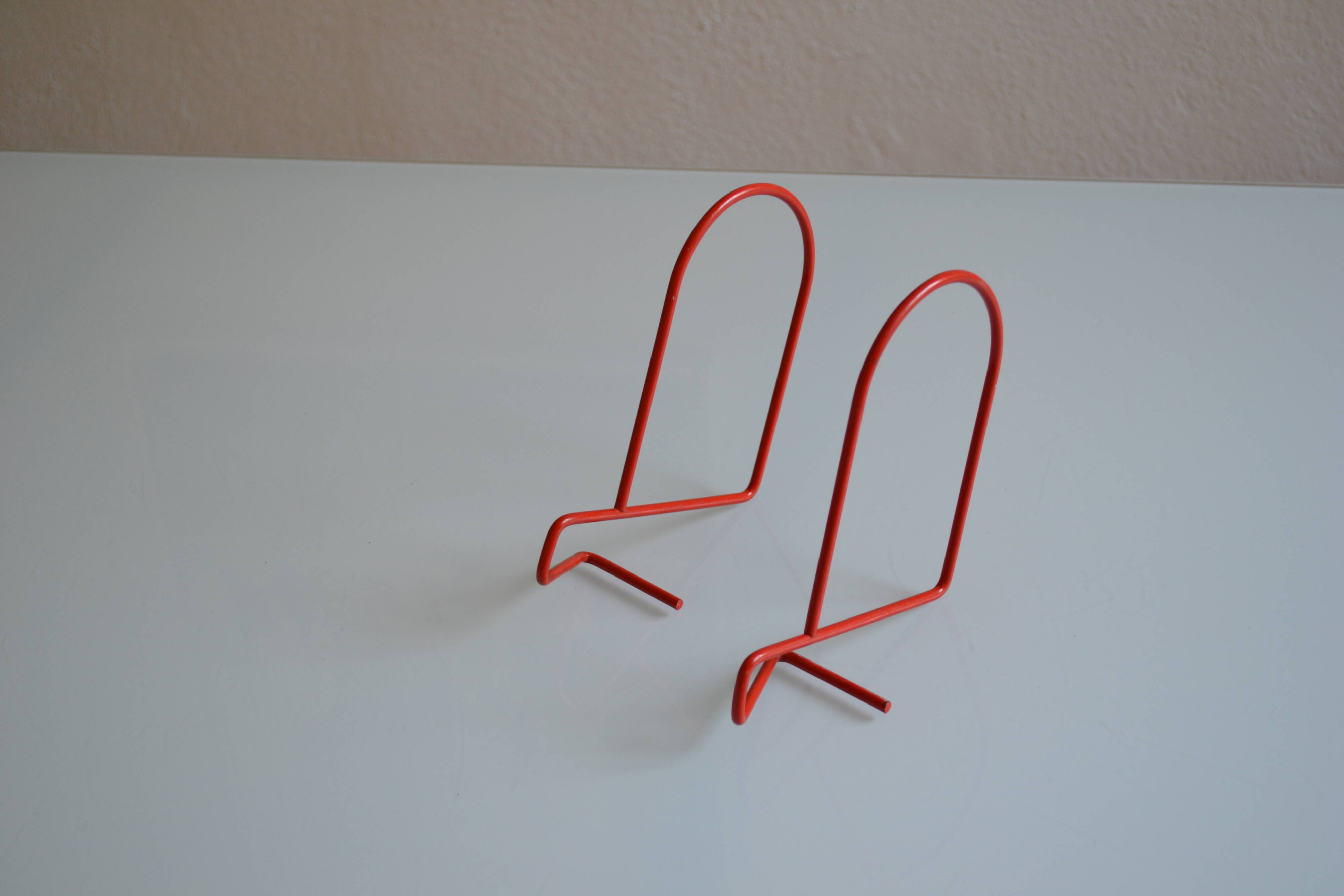 Paire de serre livres minimaliste années 80