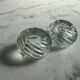 2 glass candle holders