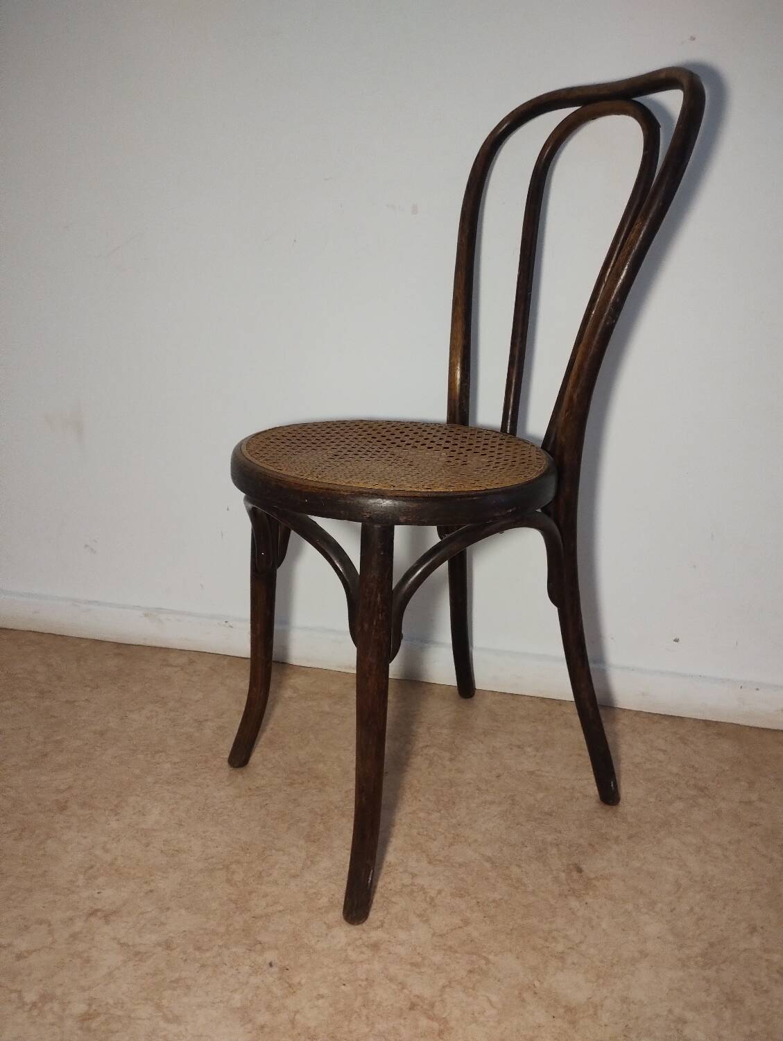 Caned bistro chair