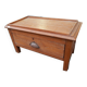 Bedside table with chest drawer on teak wood desk legs