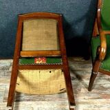 Pair of Empire period restoration mahogany armchairs