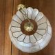 Mother-of-pearl and brass hanging lamp