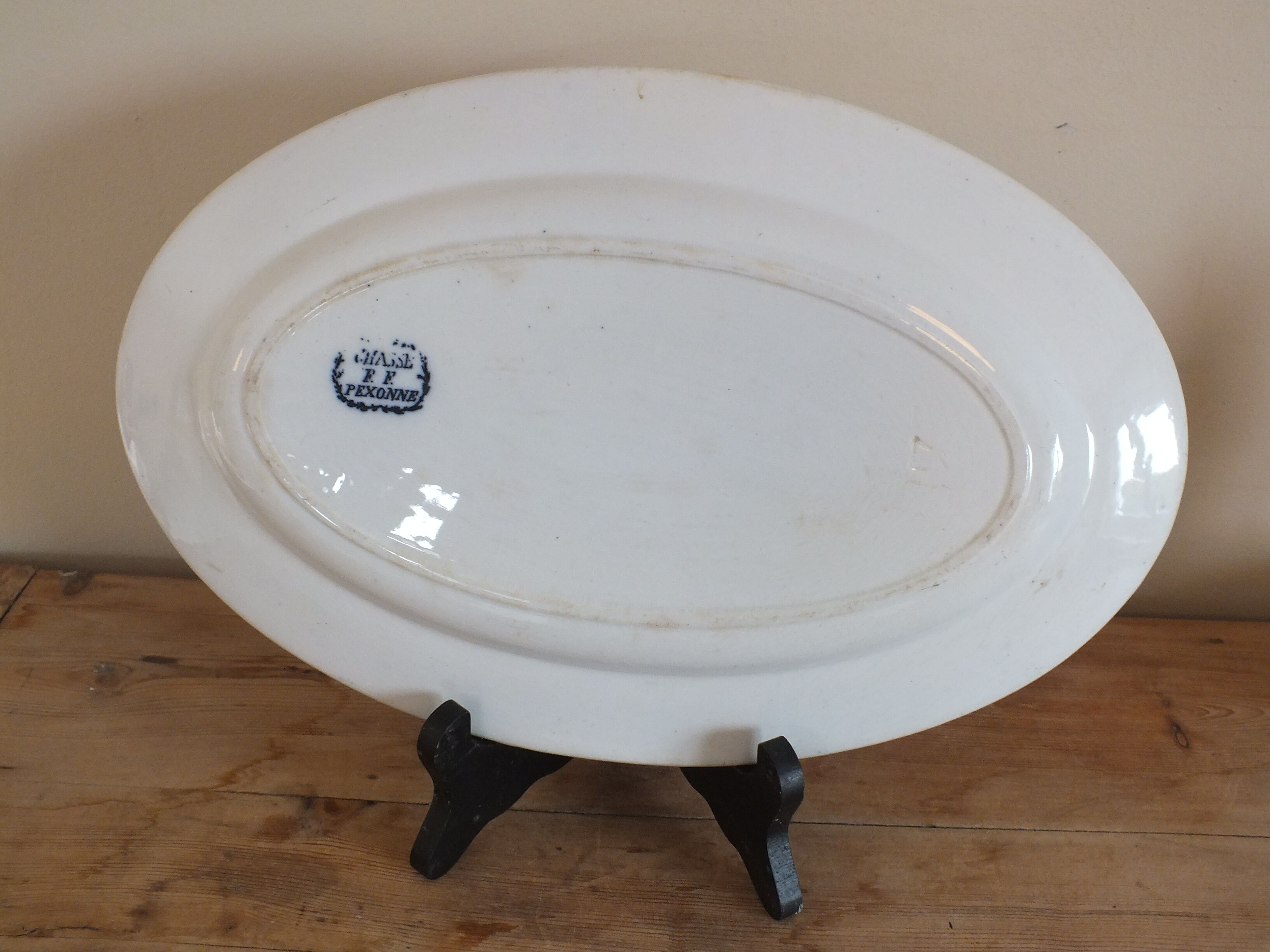 Oval dish Pexonne service Hunting