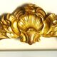 Antique gilt bronze pediment, furniture decoration, mirror, signed JF