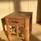 Vintage bamboo stool or side table – Handmade mid-