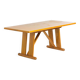 Geometrical dining table in oak, Italy 1980s