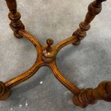 English octagonal inlaid table