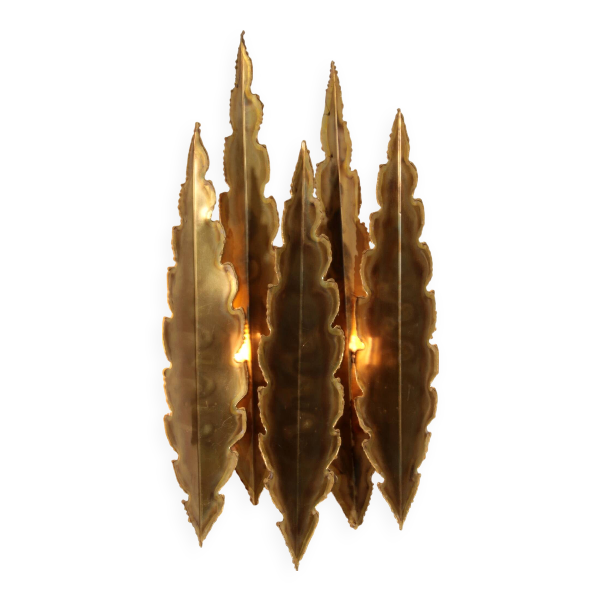 Holm-Sörensen Brutalist Copper Wall Lamp Large model Denmark