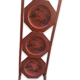 Chinese folding pedestal table in red lacquered wood