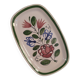 Elchinger ceramic rectangular cake or loaf dish with hand-painted floral pattern